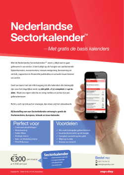 Bekijk de flyer - sectorkalender.nl