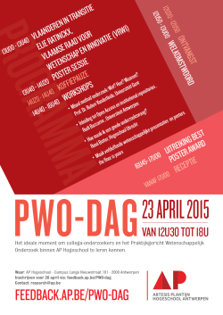 Uitnodiging PWO-dag AP 23 april 2015