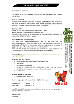 Infobrief - Scouts Knokke