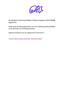 De Rabobank Graafschap-Midden Clubkascampagne heeft
