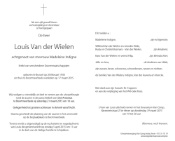 Rouwbrief Van Der Wielen Louis