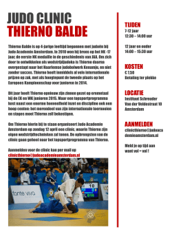Flyer Judo Clinic Thierno Balde