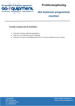 Probleemoplossing Het Autocom programma resetten - AA