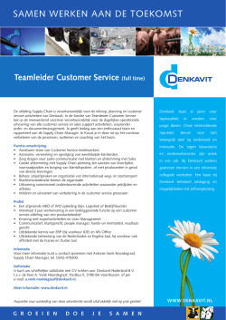 Teamleider Customer Service
