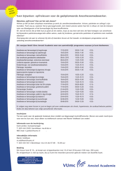 Informatie over de opfrislessen