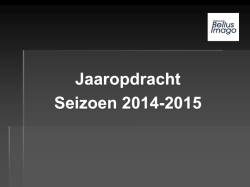 Jaaropdracht 2014-2015 - Fotoclub Bellus Imago