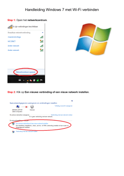 Handleiding Windows 7 met Wi-Fi verbinden