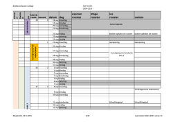 Jaarrooster 2014