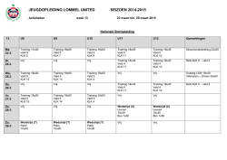 JEUGDOPLEIDING LOMMEL UNITED SEIZOEN 2014-2015