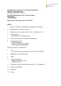 Agenda ALV 11 april 2015 - V/VA Klassenorganisatie