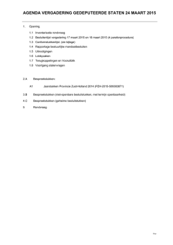 GS agenda 24 maart 2015 - Provincie Zuid