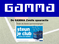 De GAMMA Zwolle spaaractie