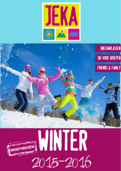2016 Lagere en secundaire scholen die voor sneeuwklassen