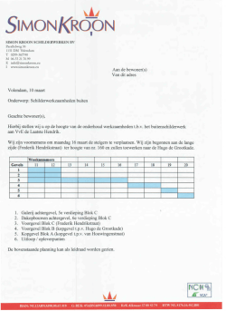 informatiebrief. - VvE DE LAATSTE HENDRIK