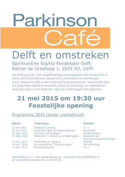 Affiche 2015-05-21 - Parkinson Café Delft en omstreken