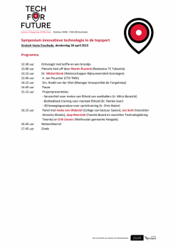Symposium innovatieve technologie in de topsport
