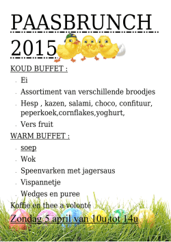 PAASBRUNCH 2015-2 - eetkaffee in`t Hofke