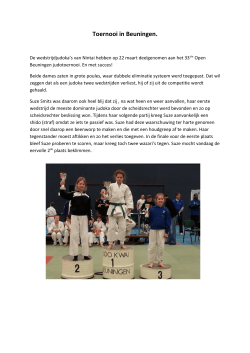 Toernooi in Beuningen. - Judovereniging Nintai