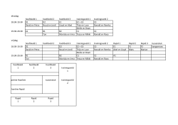 dinsdag hoofdveld 1 hoofdveld 2 hoofdveld 3