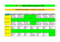 Schema zondag 22 maart - BVO