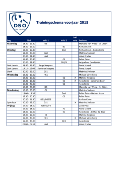 Het trainingschema vind je hier