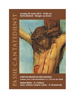 Passie-cantate 2015.pdf - Hortus Musicus Religiosus