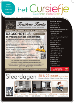 In deze editie: