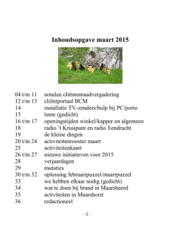 Heerdproatjes maart 2015