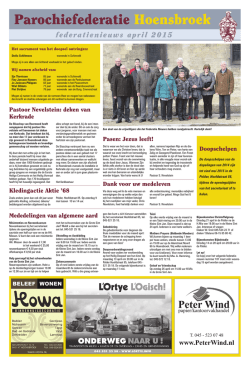 04-2015 - Parochiefederatie Hoensbroek