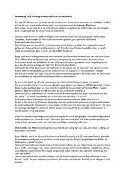 Jaarverslag 2014 Molen Fakkert