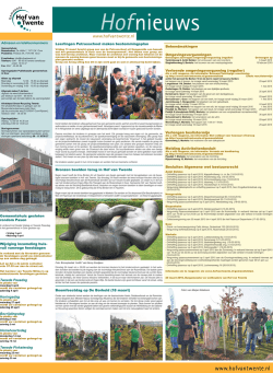 Hofnieuws 25 maart 2015 - Gemeente Hof van Twente