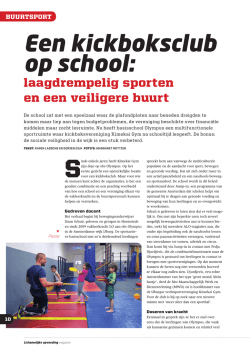 Een kickboksclub op school: