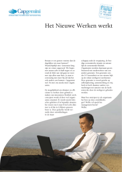 Het Nieuwe Werken werkt - Capgemini Consulting en