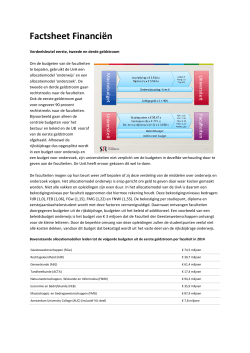 Factsheet Financiën - Universiteit van Amsterdam