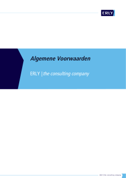 Algemene Voorwaarden 020713 - ERLY, the consulting company