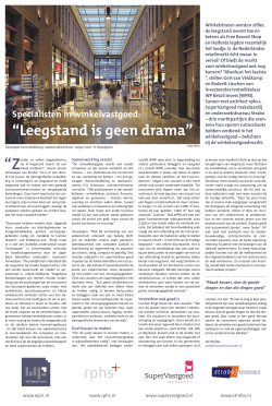 “Leegstand is geen drama”