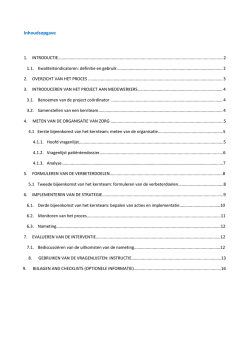 Inhoudsopgave - IMplementation of quality indicators in PAlliative