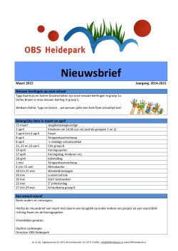 Nieuwsbrief - OBS Heidepark