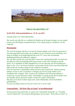 Informatiebulletin nr. 1