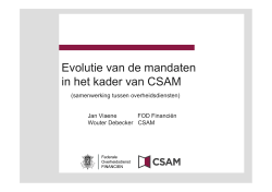 Evolutie van de mandaten in het kader van CSAM