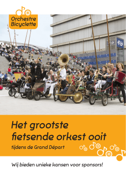 Flyer sponsoring - Orchestre Bicyclette