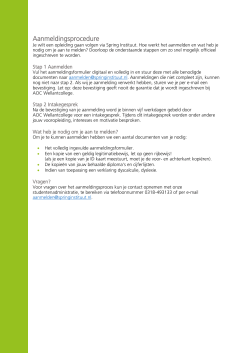 Direct aanmelden? - Spring Instituut