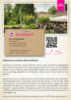 Bekijk hier onze fietsroute als pdf bestand.
