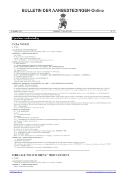 BULLETIN DER AANBESTEDINGEN