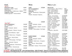 Food Menu Wijn per glas