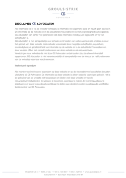 Disclaimer - GS Advocaten