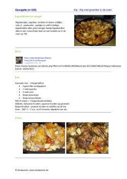 Gevogelte (nr 529) Kip - Kip met groenten in de oven