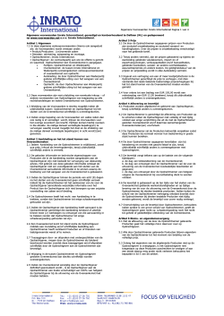 Algemene Voorwaarden Inrato International Pagina 1 van 4