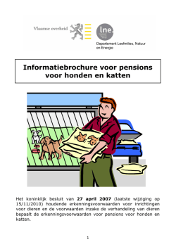 Informatiebrochure voor pension v honden en