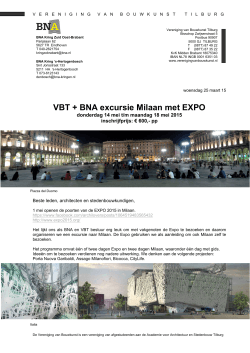 VBT + BNA excursie Milaan met EXPO